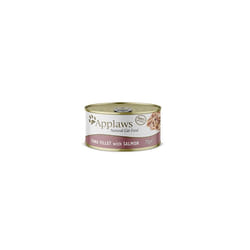 Applaws 100% Natural WetÂ Cat Food with Premium Tuna Fillet & Salmon in Broth 24 x 70g Tin