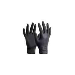 Large 100 Black Nitrile Powder Free Medical Tattoo Mechanic Rubber Gloves