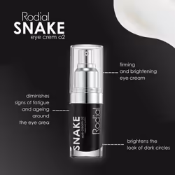 Rodial Snake Eye Cream 02 0.51fl.oz  Firming Eye Cream for Wrinkles and Fine Lines  Lightweight and Velvety Cream Formula  Tripeptide Technology for S