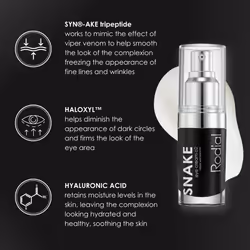 Rodial Snake Eye Cream 02 0.51fl.oz  Firming Eye Cream for Wrinkles and Fine Lines  Lightweight and Velvety Cream Formula  Tripeptide Technology for S