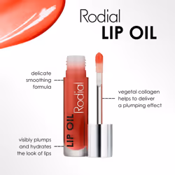 Rodial Plumping Collagen Lip Oil Sugar Coral 0.13fl.oz  Vegan Collagen-Infused Lip Oil with Macadamia and Jojoba Oil  Deep Hydration for Fuller-Lookin