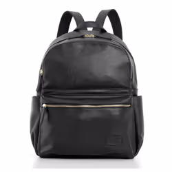 Allis Baby Leather Changing Bag Backpack - Black