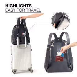 Allis Baby Leather Changing Bag Backpack - Black