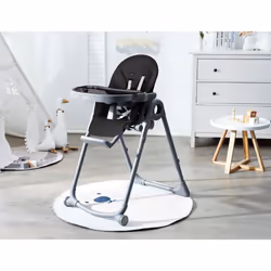 Baby High Chair, 3-in-1 Baby Adjustable Highchair - Black