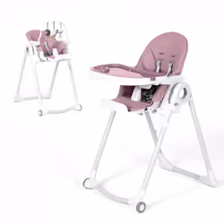 Baby High Chair, 3-in-1 Baby Adjustable Highchair - Purple