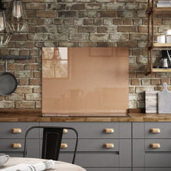 Laura Ashley Kitchen Splashback Copper Glass Cooker Panel 90x75cm