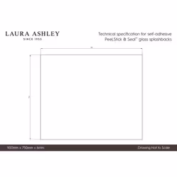 Laura Ashley Kitchen Splashback Copper Glass Cooker Panel 90x75cm