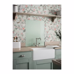 Laura Ashley Kitchen Splashback Eau De Nil Glass Cooker Panel 90x75cm