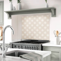 Laura Ashley Wicker Dove Grey 6mm Glass Splashback - Yes