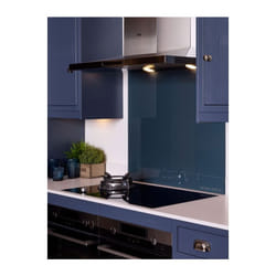 Laura Ashley Kitchen Splashback Midnight Seaspray Glass Cooker Panel 90 x 75cm