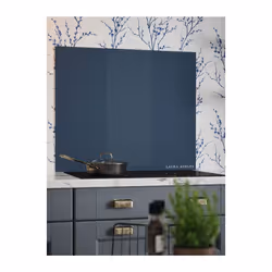 Laura Ashley Kitchen Splashback Midnight Seaspray Glass Cooker Panel 90 x 75cm