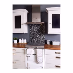Laura Ashley Lisette Metallic Charcoal Splashback 600 x 750mm
