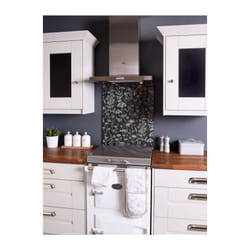 Laura Ashley Lisette Metallic Charcoal Splashback 600 x 750mm