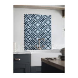 Laura Ashley Mr Jones Midnight Seaspray Glass Kitchen Splashback 600mm x 750mm