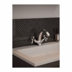 Laura Ashley Mr Jones Charcoal Bathroom Splashback 600 x 250mm