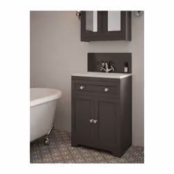 Laura Ashley Mr Jones Charcoal Bathroom Splashback 600 x 250mm