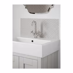 Laura Ashley Mr Jones Slate White Bathroom Splashback 600 x 250mm
