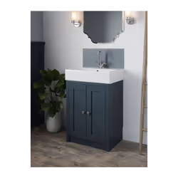 Laura Ashley Wicker Chalk Blue Bathroom Splashback 600 x 250mm