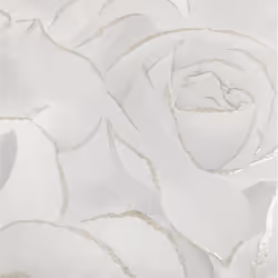 Madison Rose Floral Bloom White Flowers Silver Glitter Shimmer Feature Wallpaper