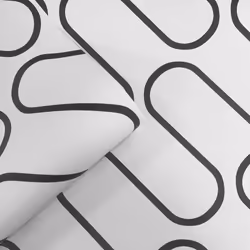 Black and White Linear Curve Wavey Lines Monochrome Minimalist Feature Wallpaper