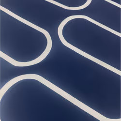 Navy Blue White Linear Curve Wavey Lines Minimalist Feature Wallpaper