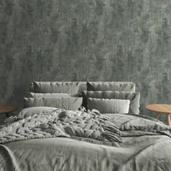 Plain Jade Green Distressed Stone Concrete Effect Cove Texture Wallpaper