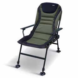 Abode Carp Fishing Camping Folding Oxford Armchair Long Leg Recliner Chair