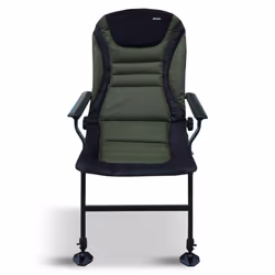 Abode Carp Fishing Camping Folding Oxford Armchair Long Leg Recliner Chair