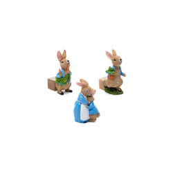Potty Feet Peter Rabbit Resin Set Of 3 Coloured Plant Pot Foot Ornament Gift
