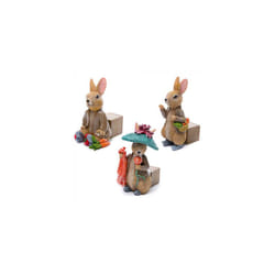 Potty Feet Peter Rabbit Polyresin Set Of 3 Coloured Plant Pot Foot Ornament