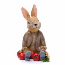 Potty Feet Peter Rabbit Polyresin Set Of 3 Coloured Plant Pot Foot Ornament
