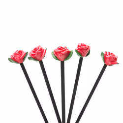 Jardinopia Flower Theme Reed Diffuser Decorations - Set of 5 Red Roses