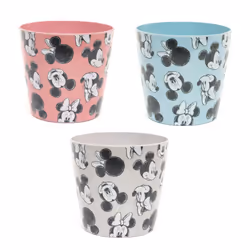 Disney Plant Pot Set Of 3 Eco Garden Eco-Pot Minnie & Mickey Mouse