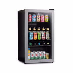 Subcold Super85 LED Undercounter Fridge | 85L Drinks Fridge - Silver