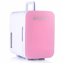 Subcold Ultra 6 Mini Fridge Cooler & Warmer - Pink | 6L capacity | Compact, Portable and Quiet | AC+USB Power Compatibility