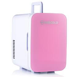 Subcold Ultra 6 Mini Fridge Cooler & Warmer - Pink | 6L capacity | Compact, Portable and Quiet | AC+USB Power Compatibility