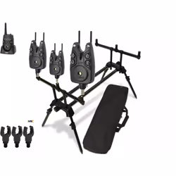 NGT Dual Line Rod Pod & Dynamic MK2 3pc Wireless Alarms with Receiver Setup