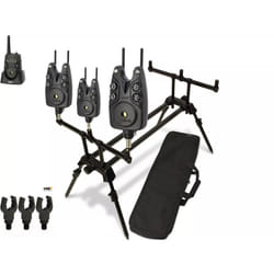 NGT Dual Line Rod Pod & Dynamic MK2 3pc Wireless Alarms with Receiver Setup