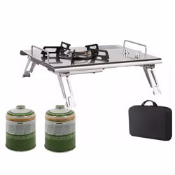 Folding Cassette Stove Portable Camping Gas Stove + 2 GAS