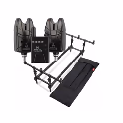 Carp Rod Pod For 3 Rods Solid Square Setup & JHA Alarms Wireless with Receiver