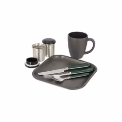 NGT Carp Fishing Cutlery Cup Plate Set In Case Solo Session Kit (222)