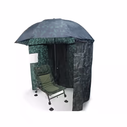 Fishing Umbrella &CAMO Chair Combo Umbrella 45in with Side & Seat Carp Camping