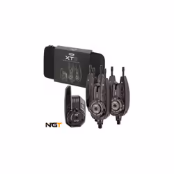 NGT XT3 Wireless Bite Alarms with Receiver Carp Fishing Alarm Set with Case XT-3