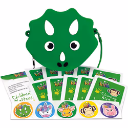 MediKids Rex The Dinosaur Kids First Aid Kit - Small Mini Kits for Children - Home Car Travel Equipment Essentials for Childr ...