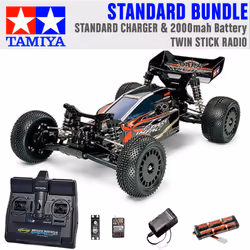 TAMIYA RC 58370 Dark Impact 4WD 1:10 Standard Stick Radio Bundle