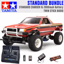 TAMIYA RC 58384 Subaru Brat - 2 Bodies 1:10 Standard Stick Radio Bundle