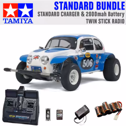 TAMIYA RC 58452 Sand Scorcher Off Road Buggy 1:10 Standard Stick Radio Bundle