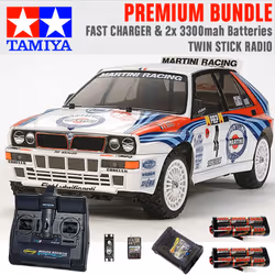 TAMIYA RC 58570 Lancia Delta (TT-02) 1:10 Premium Stick Radio Bundle