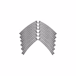 HORNBY Track 12x R8261 4th Radius Curve