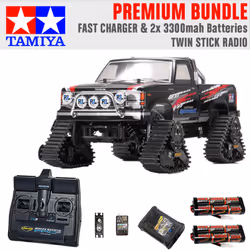 Tamiya RC 58690 Landfreeder Quadtrack (TT-02FT) 1:10 Premium Stick Radio Bundle